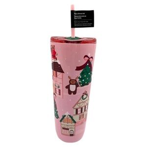 Starbucks limited edition Pink Bear Tumbler with Straw